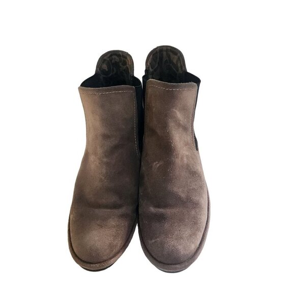 Fly London Phil Brown Suede Leather Ankle Bootie Size 39/8-8.5 - Picture 3 of 11